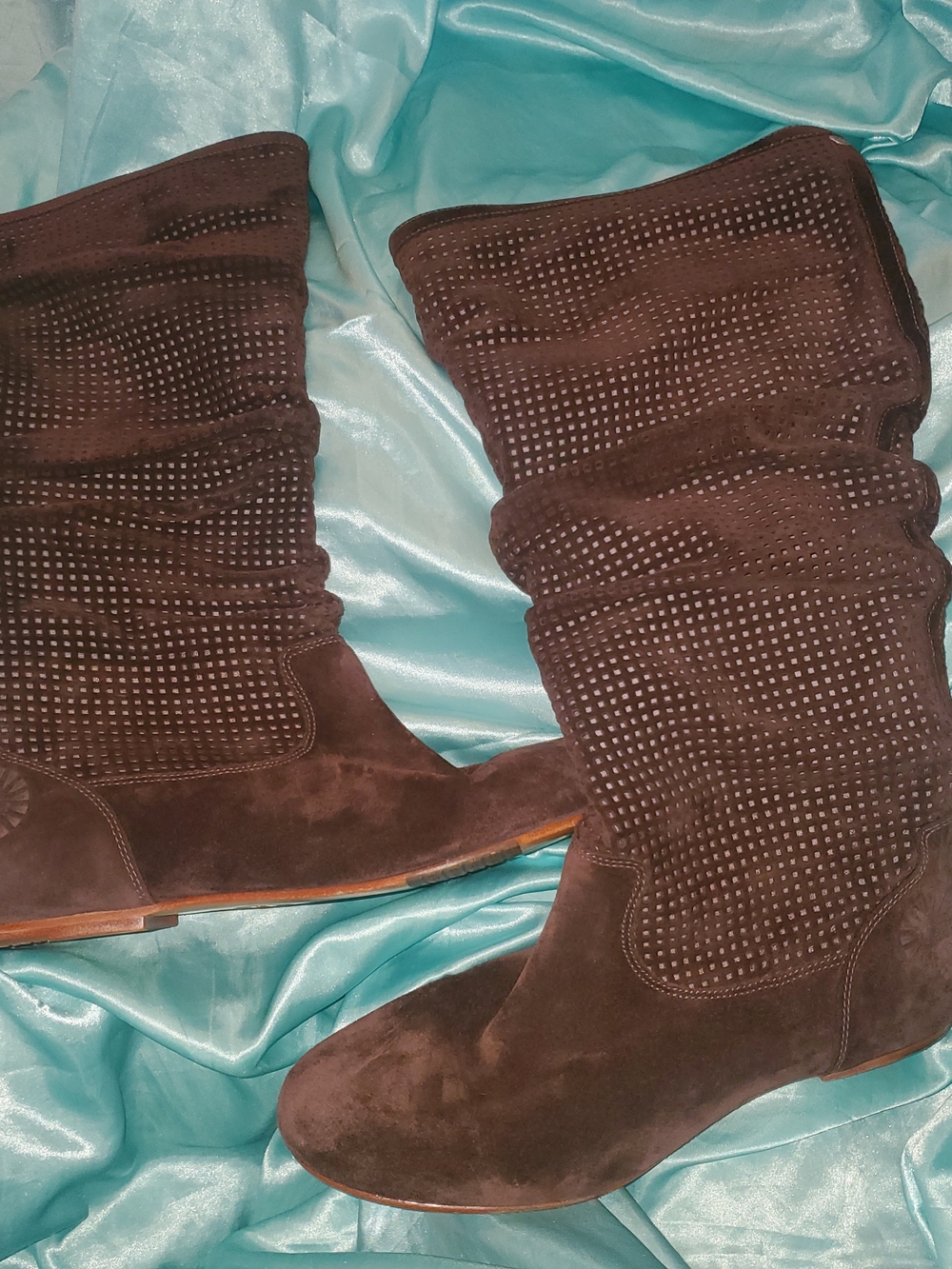 UGG Dark Brown Suede Slouch Boots